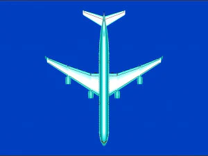 Airbus A340-600 Aircraft Solid Assembly Model 3D Model