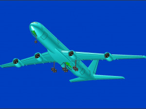 Airbus A340-600 Aircraft Solid Assembly Model 3D Model