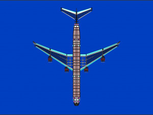 Airbus A340-600 Aircraft Solid Assembly Model 3D Model
