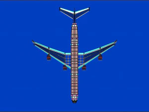 Airbus A340-600 Aircraft Solid Assembly Model 3D Model