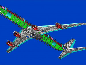 Airbus A340-600 Aircraft Solid Assembly Model 3D Model