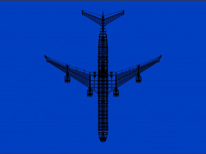 Airbus A340-600 Aircraft Solid Assembly Model 3D Model