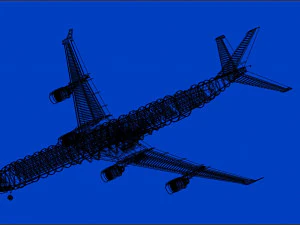Airbus A340-600 Aircraft Solid Assembly Model 3D Model