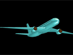 Airbus A350-900 Commercial Aircraft Solid Assembly Model 3D मॉडल