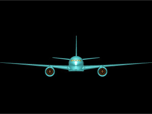 Airbus A350-900 Commercial Aircraft Solid Assembly Model 3D मॉडल