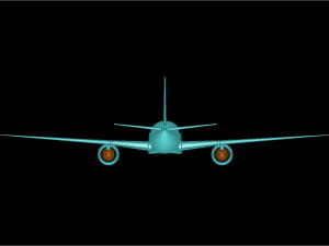 Airbus A350-900 Commercial Aircraft Solid Assembly Model 3D मॉडल