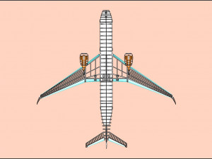 Airbus A350-900 Commercial Aircraft Solid Assembly Model 3D मॉडल