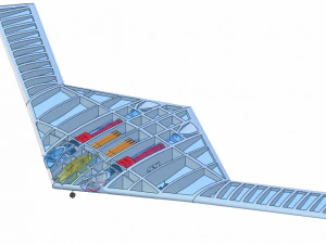 B-21 Stealth Bomber Speculated Solid Assembly Model 3D Model