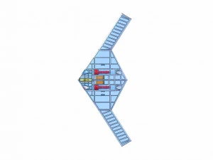 B-21 Stealth Bomber Speculated Solid Assembly Model 3D Model