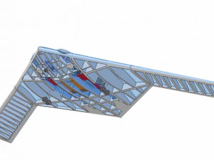 B-21 Stealth Bomber Speculated Solid Assembly Model 3D Model
