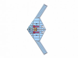 B-21 Stealth Bomber Speculated Solid Assembly Model Modelo 3D