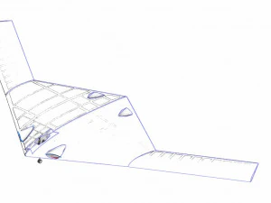 B-21 Stealth Bomber Speculated Solid Assembly Model 3D Model