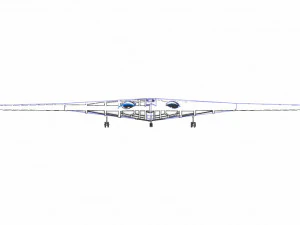 B-21 Stealth Bomber Speculated Solid Assembly Model 3D Model
