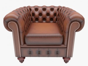 chesterfield armchair 3D Model