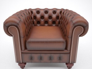 chesterfield armchair 3Dモデル