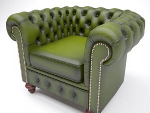 chesterfield armchair 3Dモデル