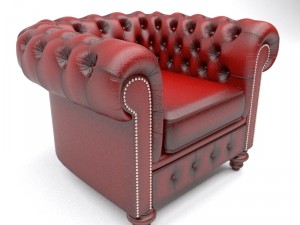 chesterfield armchair 3Dモデル