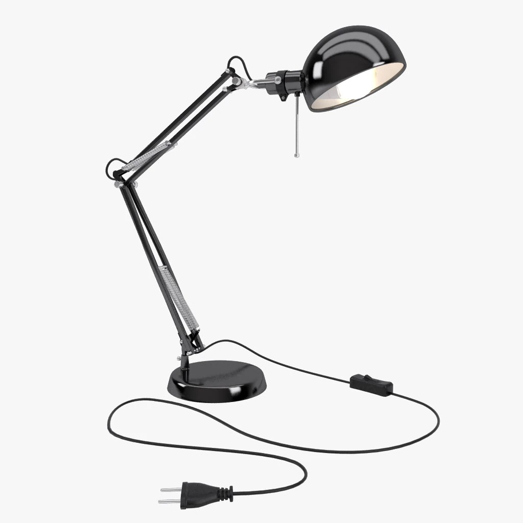 ikea forsa work lamp 3D Model .c4d .max .obj .3ds .fbx .stl .blend 