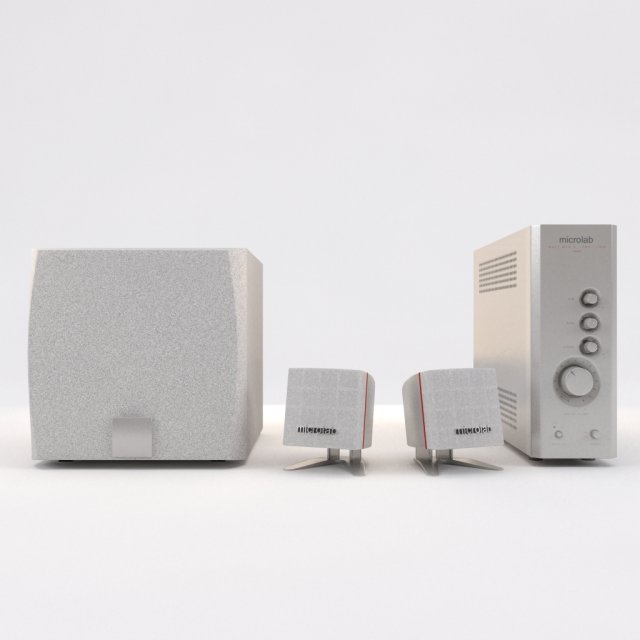 microlab audio system 3D 모델 .c4d .max .obj .3ds .fbx .stl .blend 