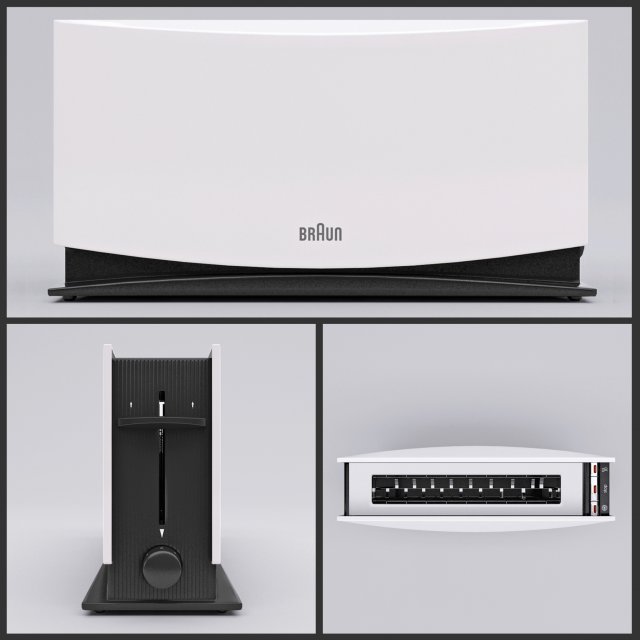 braun toster ht500 3D 模型 .c4d .max .obj .3ds .fbx .stl .blend 