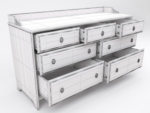ikea leksvik dresser 3D Model