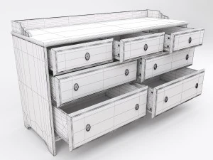 ikea leksvik dresser 3D Model