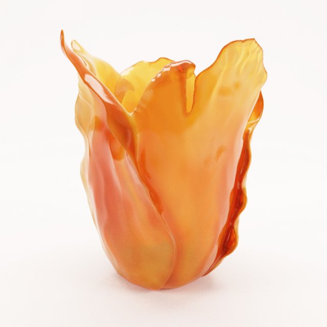 daum amber tulip vase 3Dモデル .c4d .max .obj .3ds .fbx .stl .blend 