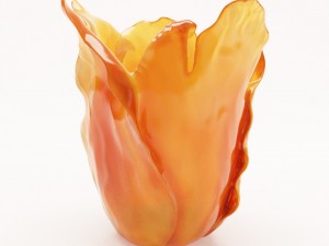 daum amber tulip vase 3D Model