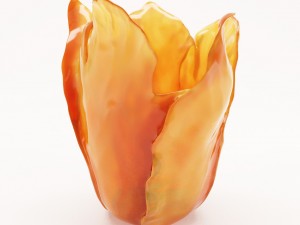 daum amber tulip vase 3Dモデル