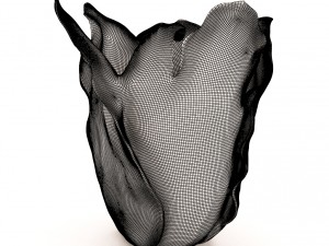 daum amber tulip vase 3Dモデル