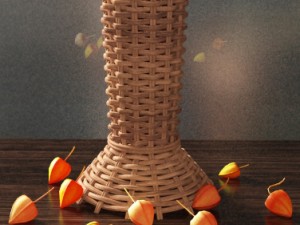 vase with physalis 3D Model