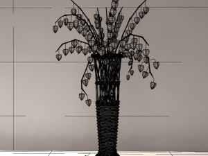 vase with physalis 3D Model