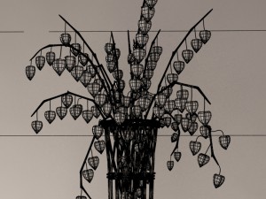 vase with physalis 3D Model