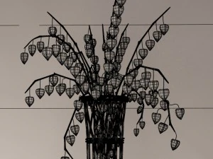 vase with physalis 3D Model