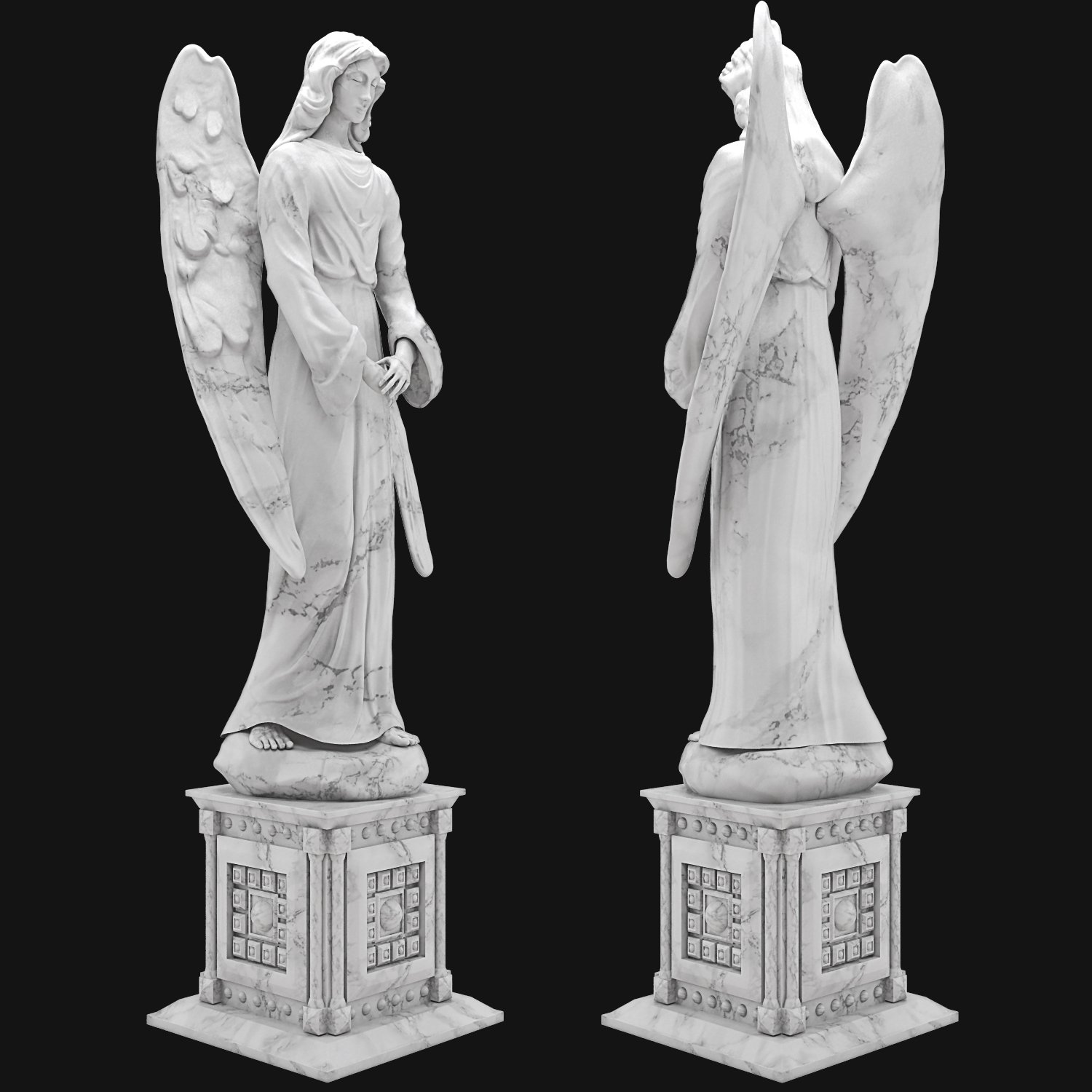 Angel 3d Model In Sculpture 3dexport,Sum Of Interior Angles Of A Pentagon Formula