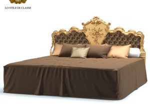 silik king size bed venere 3D Model