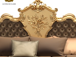 silik king size bed venere 3D Model