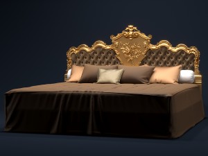 silik king size bed venere 3D Model