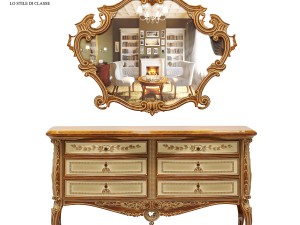 silik vesta chest of drawers with mirror 3D Модель
