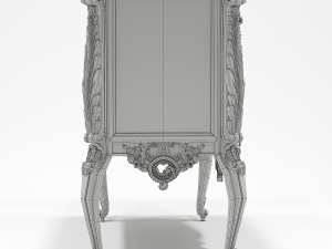 silik vesta chest of drawers with mirror 3D मॉडल