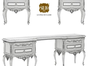 silik vesta dressing table 3D Model