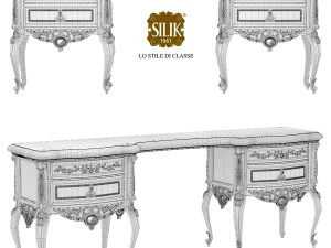 silik vesta dressing table 3D Model