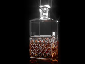 cashs crystal single malt square decanter 3D Model