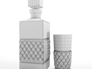 cashs crystal single malt square decanter 3D Model