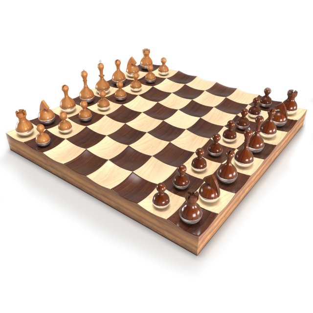 wobble chess set Modello 3D .c4d .max .obj .3ds .fbx .stl .blend 