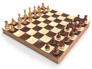 wobble chess set 3D Model