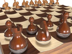 juego de ajedrez tambaleante Modelo 3D