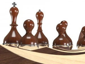 juego de ajedrez tambaleante Modelo 3D