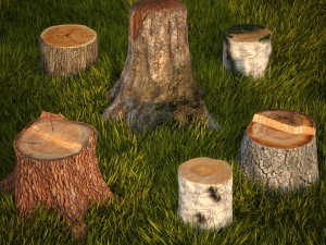 tree stumps collection 3D 模型