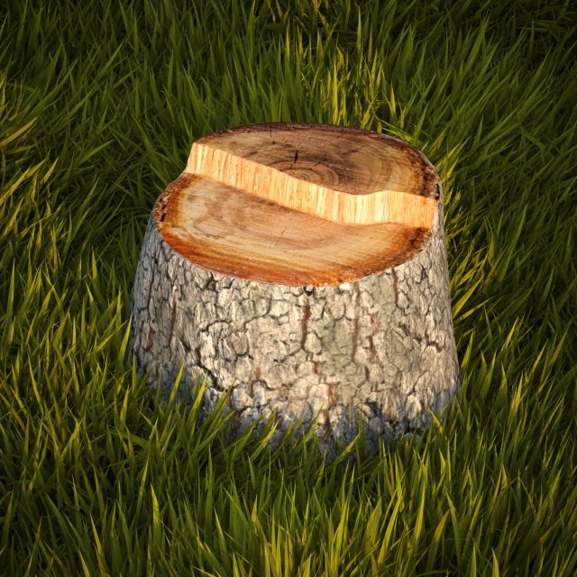 tree stump 3D 모델 .c4d .max .obj .3ds .fbx .stl .blend 